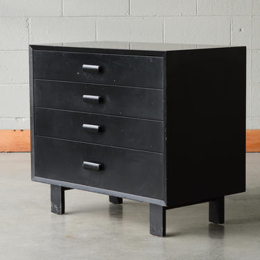 1950's George Nelson for Herman Miller Black Chest of Drawers 