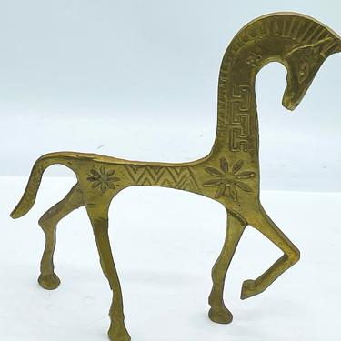 Frederick Weinberg style Etruscan horse statue, vintage 1960s- 6&amp;quot; X 7&amp;quot; 