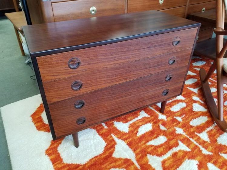                   Danish Modern rosewood four drawer chest