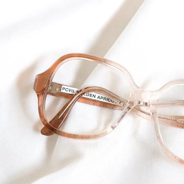 70's apricot eyeglass frames 