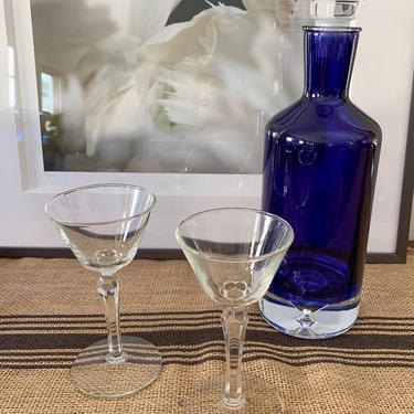 Blue glass decanter 