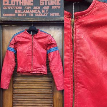 Vintage 1960’s Cafe Racer Leather Jacket, Motorcycle Jacket, 60’s Era Vintage Leather, Vintage Clothing 