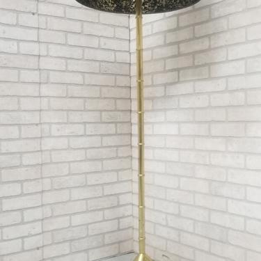 Vintage Faux Bamboo Floor Lamp in Bronze and Brass 