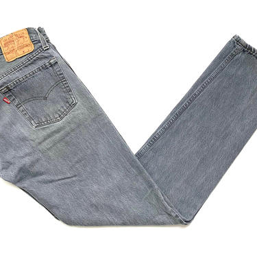 Vintage 1980s Faded Gray LEVI'S 501 Jeans ~ measure 28.5 x 32 ~ Red Tab ~ Made in USA ~ Unisex ~ Boyfriend Jeans ~ 28 29 waist 