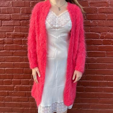 60's pink mohair cardigan
