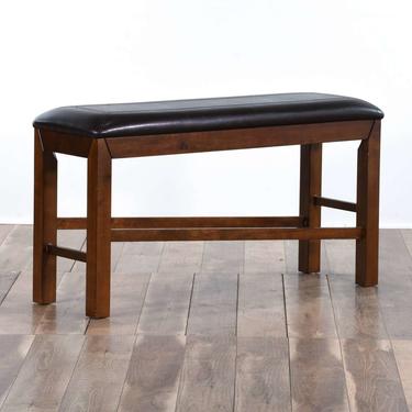 Contemporary Craftsman Style Black Seat Bench