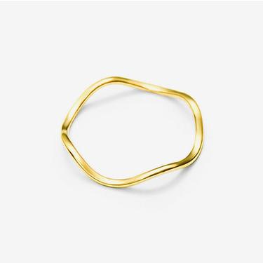 Ultra Thin Gold Stacking ring, wave stacking ring, gold thin stacking ring, thin stackable ring, dainty gold ring, thin ring band, gift R011 