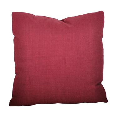 18&amp;quot; Raspberry Red Wool and Poly Blend Knoll Pillow 