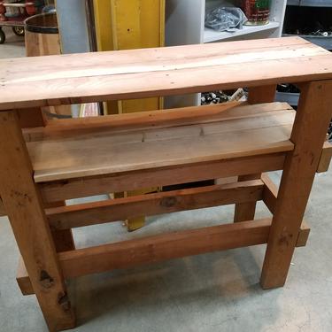 Solid wood work bench 40 x 34.25 x 14