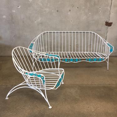 1950's Patio Furniture Set (Bench &amp; Chair)