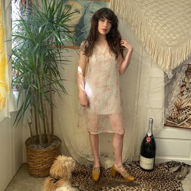 VTG SHEER TUNIC - floral - free size 