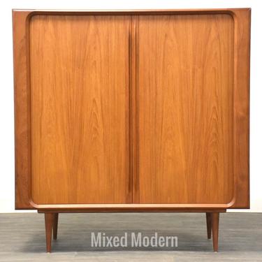Danish Modern Teak Armoire Dresser 