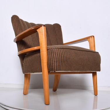 Mid Century Modern Heywood Wakefield Maple Lounge Chair 1950's 
