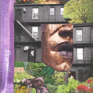 Woman As Her Own Home 11inx14in Print Multimedia Collage 