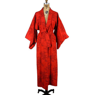 fleur | vintage 1970s 1980s kimono jacket | vtg 70s 80s kimono robe | osfm 