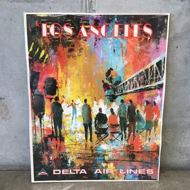 Vintage Los Angeles Delta Airlines Poster