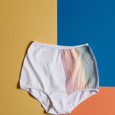 Pride Underwear, Organic Rainbow Panties, High Waisted Lingerie, Rainbow Print 