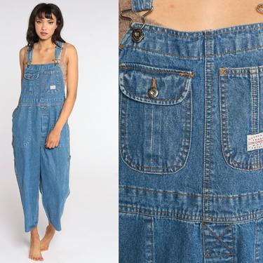 Unionbay Overalls Pants Jeans 90s Denim Bib Pants Baggy Blue Denim Long Jean Dungarees Vintage Carpenter Medium 