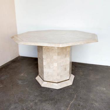 Vintage Tessellated Limestone Octagonal Dining Table by Maitland Smith 