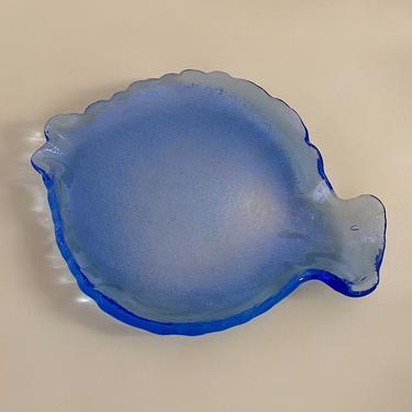 Blue Fish Glass Dish