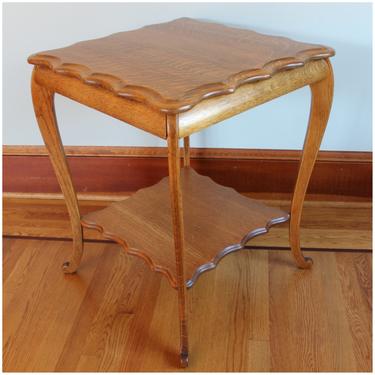F3871 Antique early 1900's American Quartersawn Oak Side, Lamp, Occasional, End Table 