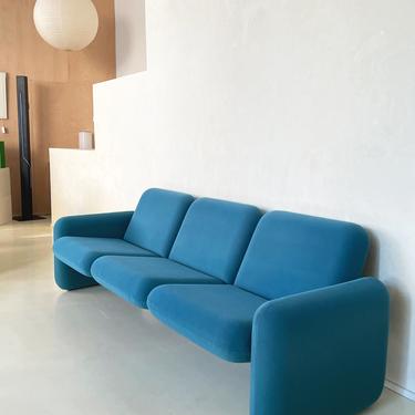 1970s Teal Ray Wilkes&quot; Chiclet&quot; Sofa for Herman Miller