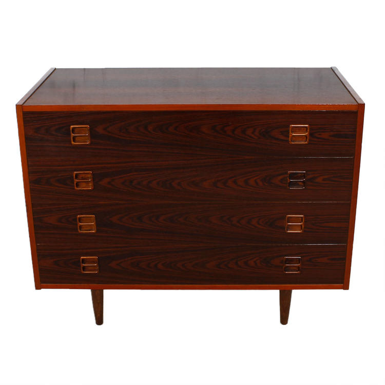 Compact Danish Rosewood 4 Drawer Chest w/ Legs