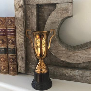 Small Vintage Brass Trophy 