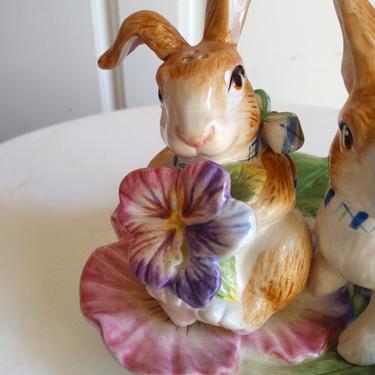 VINTAGE Fitz and Floyd Salt and Pepper Shaker, Halcyon, Shabby Chic, Collectible Ceramic, Home Decor 