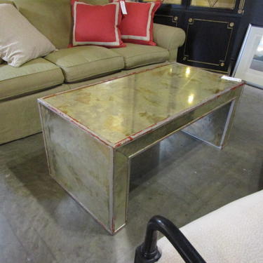 WORLDS AWAY MIRRORED COFFEE TABLE