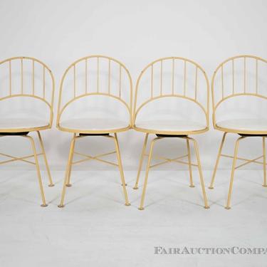 Matching Wrought Iron Patio Swivel Chairs