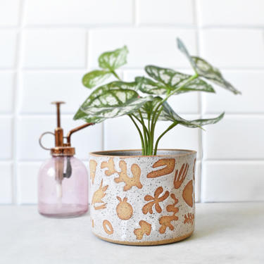 Eclectic Stoneware Planter Pot 
