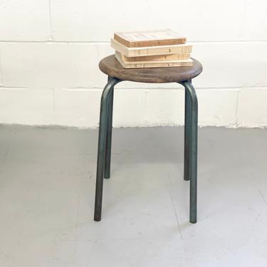midcentury French schoolhouse stool