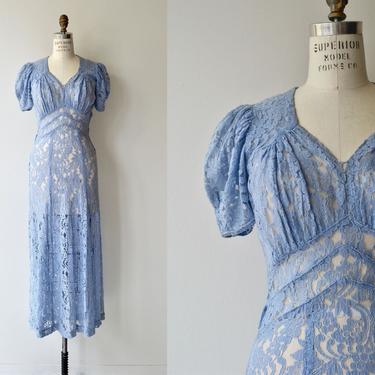 Charente lace dress | vintage 1930s dress | 30s lace dress 