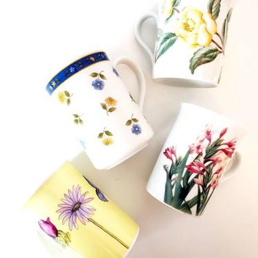 Vintage Spring Floral Mug Set 