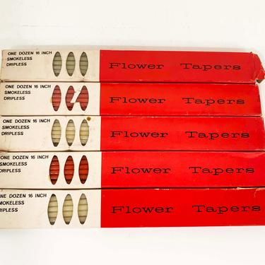 Vintage Taper Candle Danish Candles Tapers Retro Home Decor Mid-Century Hollywood Regency Green Red Scandinavian Design 1960s NOS Deadstock 