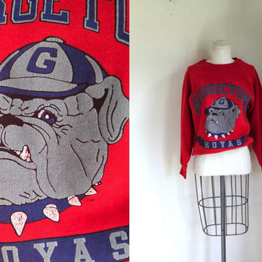 Vintage 1990s Georgetown HOYAS red sweatshirt / youth M / women's S 