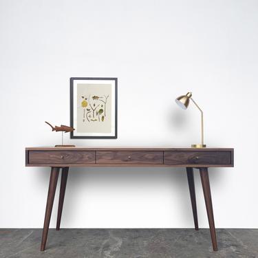 Bloom Desk / Console Table in Solid Sappy Walnut - In Stock! 