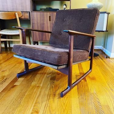 Danish Mid Century Modern “Sled” Chair by Kofod Larsen for Selig 
