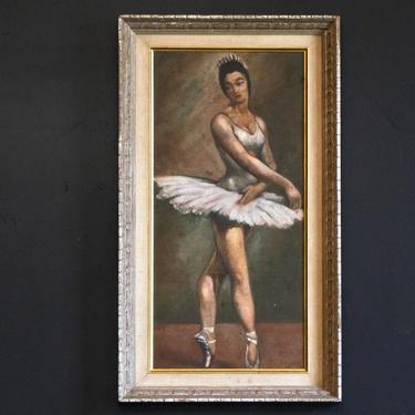 Framed Ballerina Original Painting