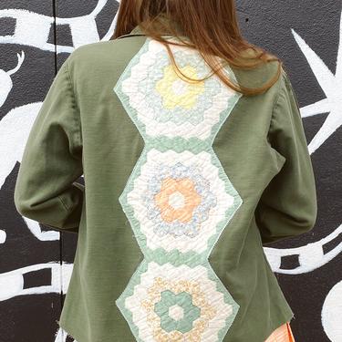 FO23 Quilt Patched Military Fatigue Jacket