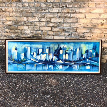 Big Blue Skyline Framed Print 