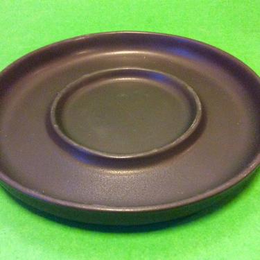 MCM Bennington Potters Bennington Pottery Black Saucer Plate 1365C 