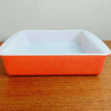 Vintage Pyrex 8&quot; Cake Pan 222 | Desert Dawn | Pink with Speckles | 1955-56 