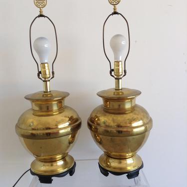 Mid-Century Modern large Brass lamps