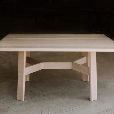 CUSTOM QUOTE Solid White Oak Cross Leg Dining Table, Modern Dining Table, Made to Order (Do NOT buy this)! 