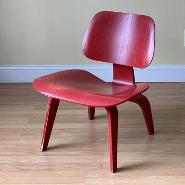 Herman Miller Eames LCW Lounge Chair RED 