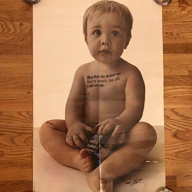 Original Antiwar Poster 1970 by Personality Posters “Out of the Mouth of Babies” 