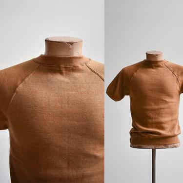 Vintage Brown Short Sleeve Raglan Sweatshirt 