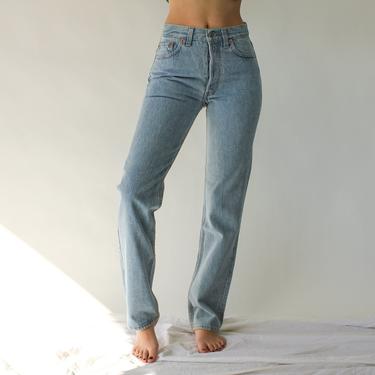 Vintage 80s LEVIS Womens Light Wash 501 High Waisted Jeans Unworn w/ New Old Tags | Made in USA | Size 28/29 | 1980s LEVIS Boho Denim Pants 